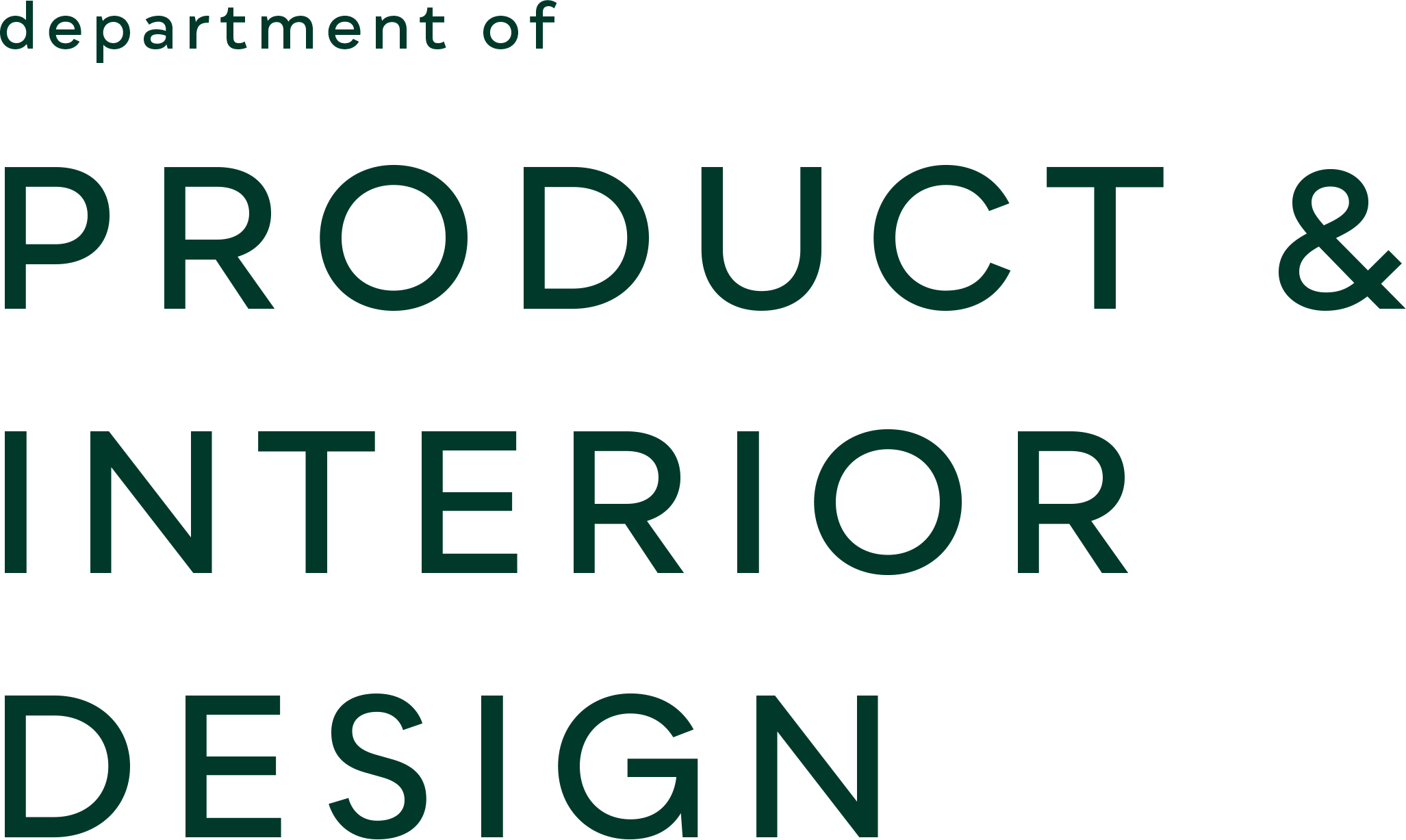 department of PRODUCT & INTERIOR DESIGN